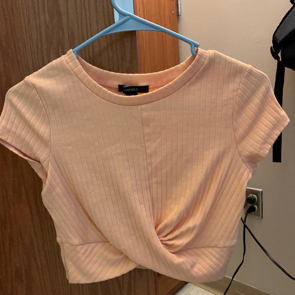Orange crop top